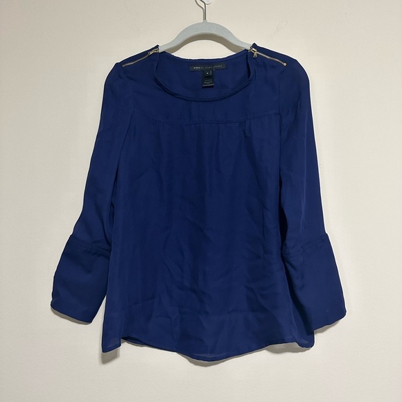 Marc By Marc Jacobs Navy Blue Blouse Size 0 - Picture 1 of 7